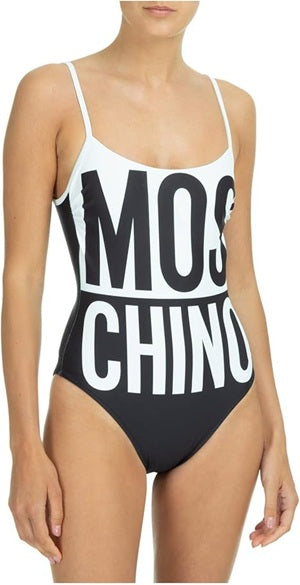 MOSCHINO Costume Intero con Stampa Allover Black & White