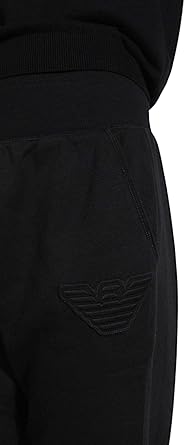 Emporio Armani Pantaloni Donna Joggers Logo Eagle 1649084F256 Nero