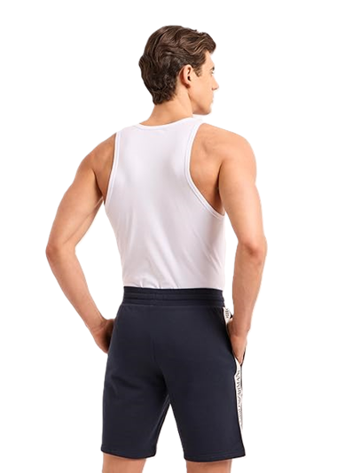 Emporio Armani Iconic Terry Bermuda Shorts Pantaloni della Tuta Uomo Blu