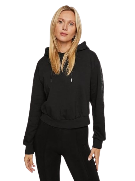 Guess Felpa Donna con Cappuccio Stacie V4BQ00 KC5O0 Nero Regular Fit