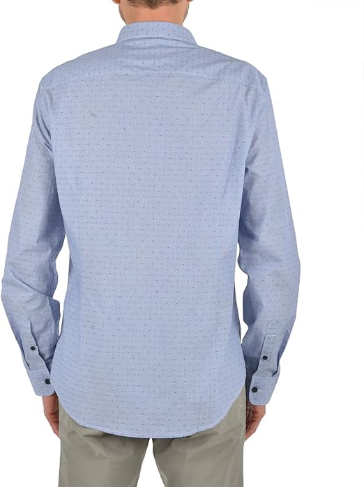 ARMANI EXCHANGE Camicia Uomo Men's slim-fit logo shirt, Blues