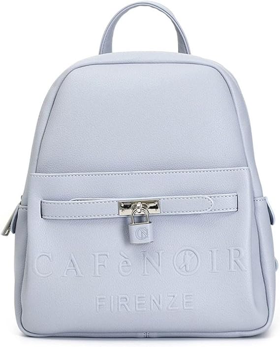 CAFèNOIR Zaino Donna a Spalla con Logo in Alta Frequenza - Azzurro Cielo
