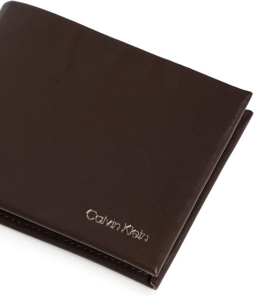 Calvin Klein Portafoglio Uomo Concise Bifold con RFID, Marrone (Dark Brown Slg)