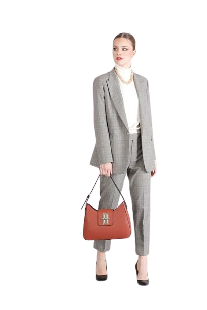 Cafènoir Sacca Donna con Pattern Laserato Colore Cuoio