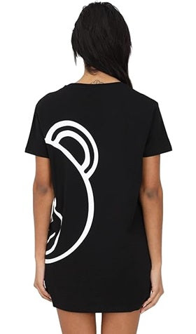 Moschino Abito Donna Maxi T-Shirt Nero A1919 9008 con Stampa Orsetto Toy