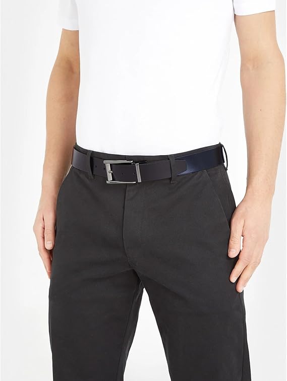 Calvin Klein Cintura Uomo Adj/Reverse Faceted Lux K50K510931 Nero/Navy BAX