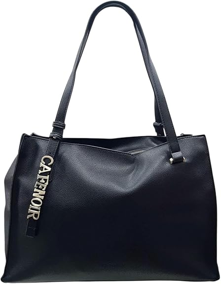 CAFèNOIR Borsa Shopping Sfoderata con Lettering