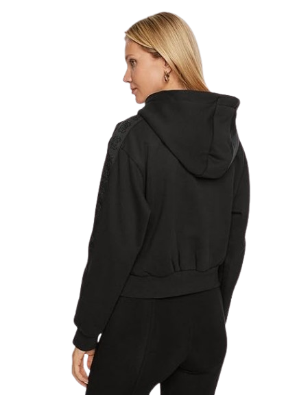 Guess Felpa Donna con Cappuccio Stacie V4BQ00 KC5O0 Nero Regular Fit