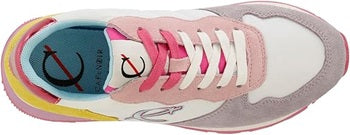 CAFèNOIR Sneakers White in Pelle Scamosciata E Tessuto Multicolor