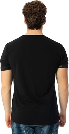 Moschino T-Shirt Uomo con Logo a Rilievo alle Maniche V1A0705 - Nero
