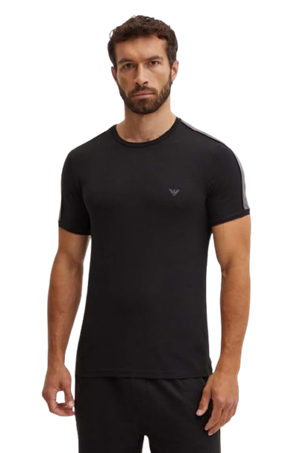 Emporio Armani Logo Band Tape Crew T-Shirt Nero