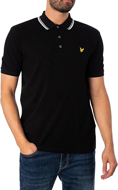 Lyle & Scott Uomo Polo con Riga tratteggiata