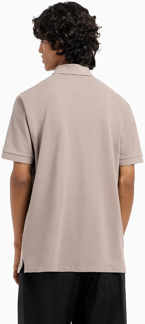 Armani Exchange Icon Project, Embroidered Logo Polo Uomo color Legno wood