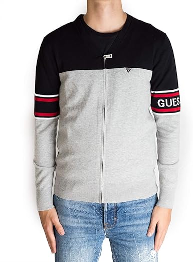 GUESS Cardigan Zip Uomo Modello Biker Art. U84R04Z0990