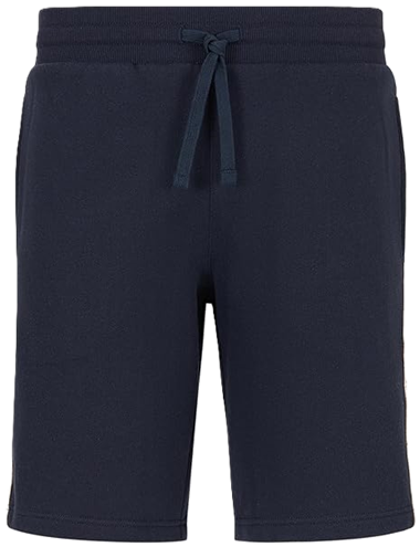 Emporio Armani Iconic Terry Bermuda Shorts Pantaloni della Tuta Uomo Blu