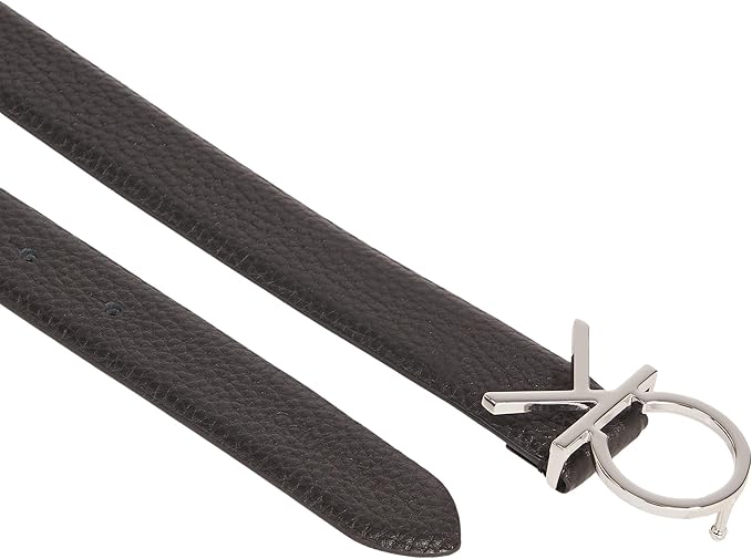 Calvin Klein Cintura Donna CK Logo Belt 3.0 in Pelle Nera