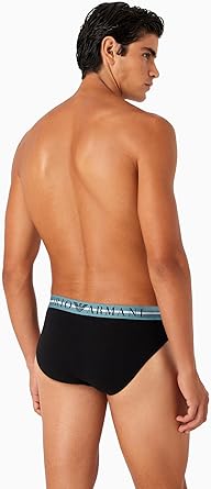 Emporio Armani Men's 3-Pack Mixed Waistband Brief – Slip Neri Uomo
