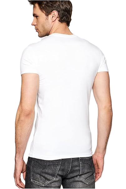 Emporio Armani T-Shirt Uomo 111035 Megalogo Stretch Cotton Bianco