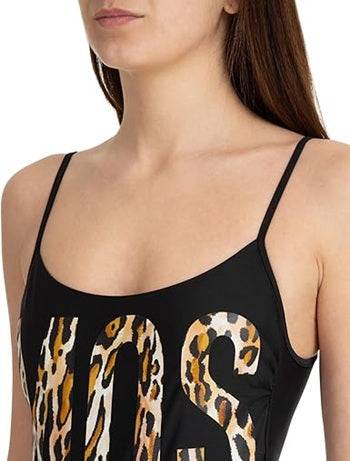 Moschino Costume Donna Body One Piece Nero – Logo Lettering Maculato