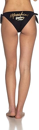 Moschino - Bikini 2 Pezzi Top + Slip A5722 Nero con Logo Gold