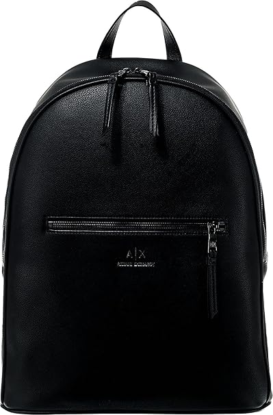 Armani Exchange Zaino semi-rigido con tasca esterna Nero