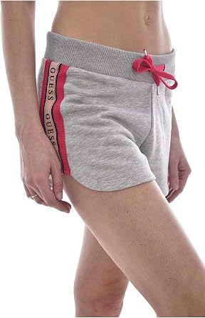 Guess Active Short Pant Donna – Grigio Mélange con Banda Logo