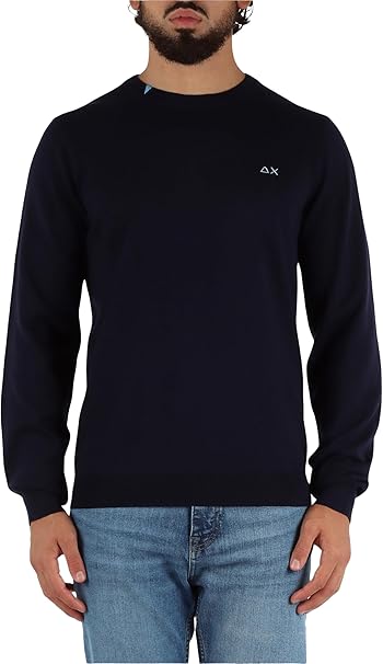 SUN68 Maglia Uomo Navy Blue K45101