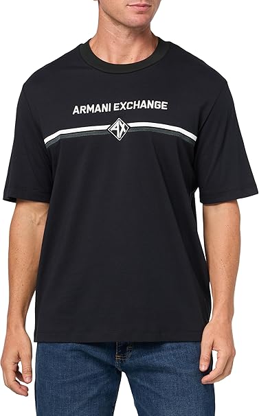 Armani Exchange Armani Line Logo Tee Contemporane Uomo Navy Blu