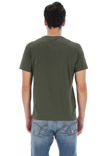 Emporio Armani T-Shirt Uomo con Logo Verticale 2118184R479 Military Green