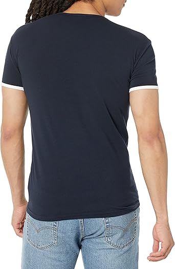 Emporio Armani T-Shirt Contrast Binding Blu Marine Uomo