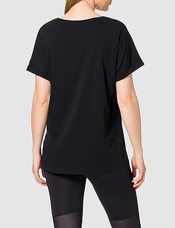 Emporio Armani T-Shirt Donna 164340 Logo Silver Eagle Black