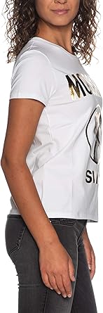 Moschino T-Shirt Donna A1906 – Stampa Gold | Bianco