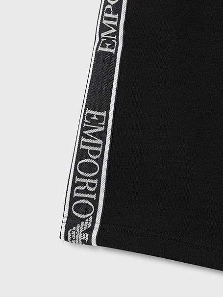 Emporio Armani Iconic Terry Bermuda Shorts – Pantaloni della Tuta Uomo, Nero
