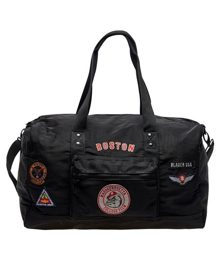 Blauer Borsone Baker01 Borsa Viaggio Week-end Nero Manico Resistente e Tracolla