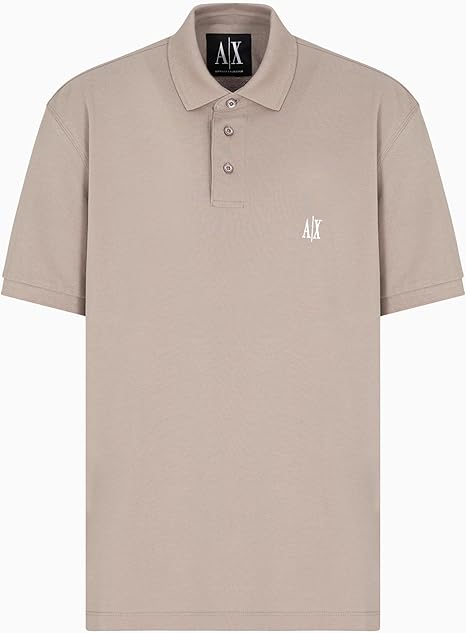 Armani Exchange Icon Project, Embroidered Logo Polo Uomo color Legno wood