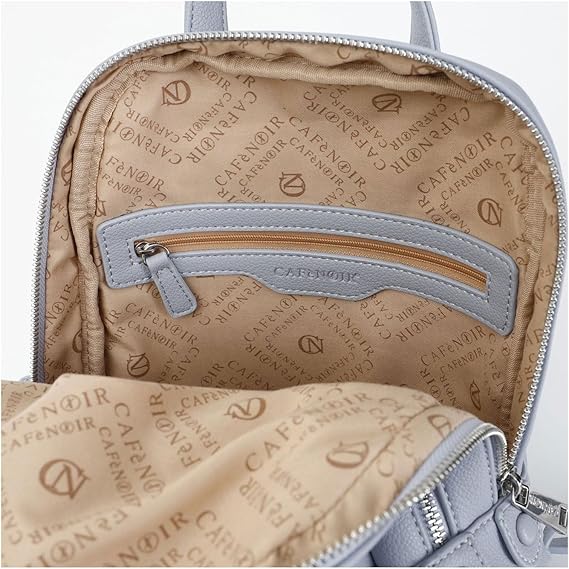 CAFèNOIR Zaino Donna a Spalla con Logo in Alta Frequenza - Azzurro Cielo