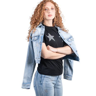 NoSecrets T-Shirt Donna Stardust Nero