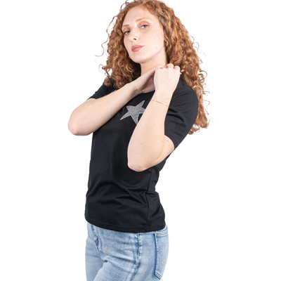 NoSecrets T-Shirt Donna Stardust Nero