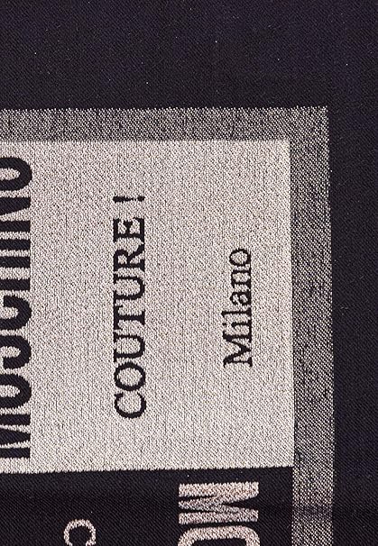 Moschino Sciarpa Foulard Donna Fantasia Patchwork Black/Gold