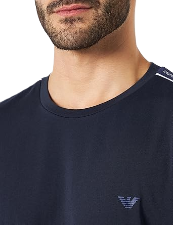 Emporio Armani T-Shirt Core Logoband – Uomo, Blu Marine