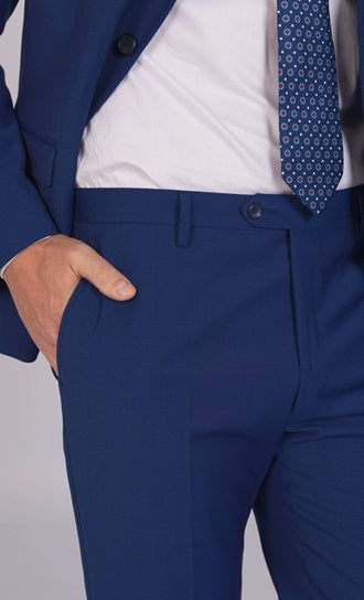 Alessandro Gilles Abito Slim in Fresco Lana Drop 7 A222 Bluette