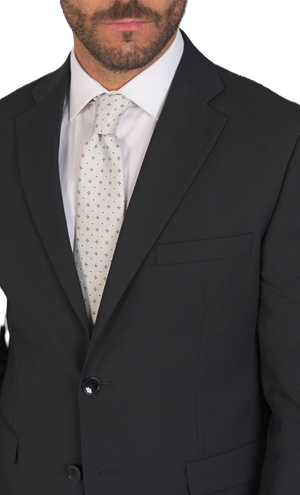 Alessandro Gilles Abito Slim in Fresco Lana Drop 7 A222 Nero