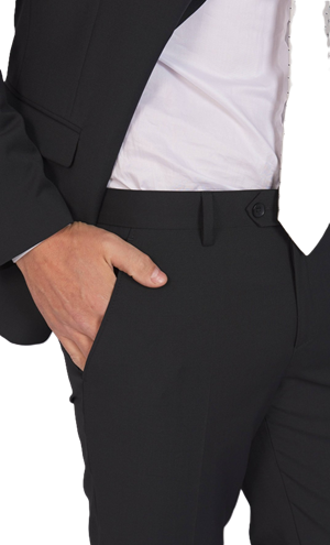 Alessandro Gilles Abito Slim in Fresco Lana Drop 7 A222 Nero