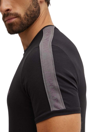 Emporio Armani Logo Band Tape Crew T-Shirt Nero