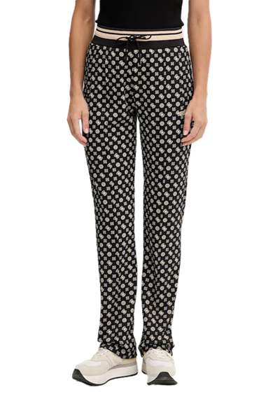 Guess pantaloni tuta NEW AGGIE V5YB20KB212 Logo 4G Nero Multi