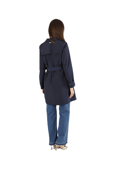 Cafè Noir trench Donna tessuto tecnico Blu Navy