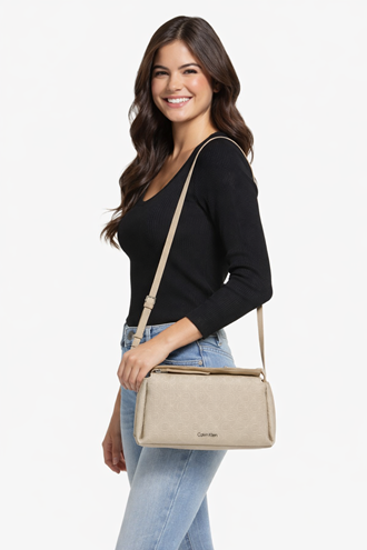 Calvin Klein Borsetta Gracie Mini Bag_Jcq Mono K60K611753 Beige