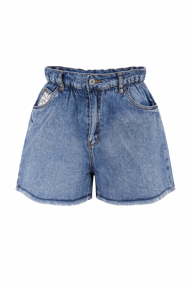 Nosecrets Shorts caramella Diamante 231NS015 - Stone Bleach