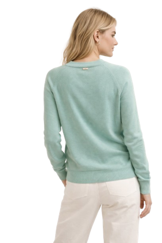 Nosecrets Cardigan Donna V con Pizzo 251NS050 - Menta con Pizzo Rosa