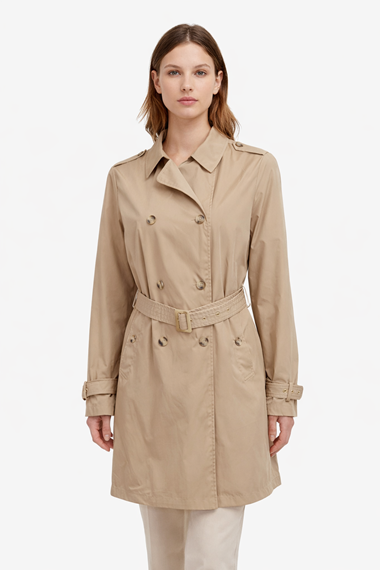 Cafè Noir Trench Donna Tessuto Tecnico Sabbia